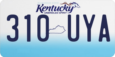 KY license plate 310UYA