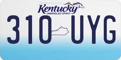 KY license plate 310UYG