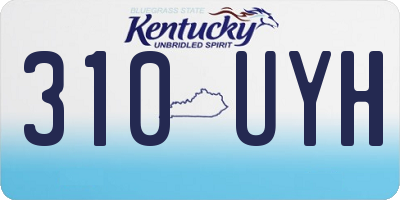 KY license plate 310UYH