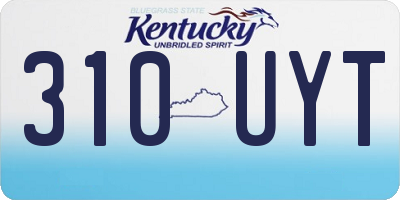KY license plate 310UYT