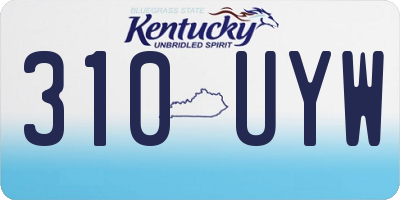 KY license plate 310UYW