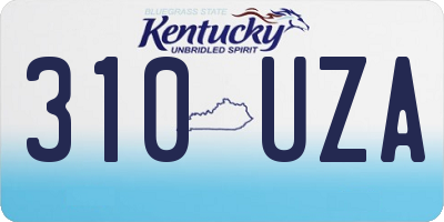 KY license plate 310UZA