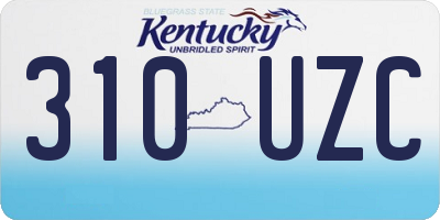 KY license plate 310UZC
