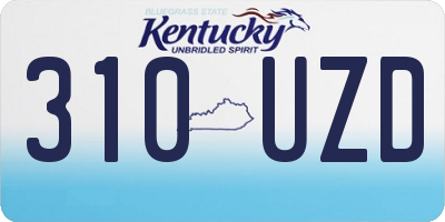KY license plate 310UZD