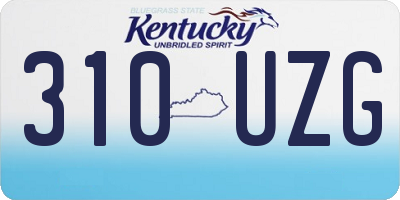 KY license plate 310UZG