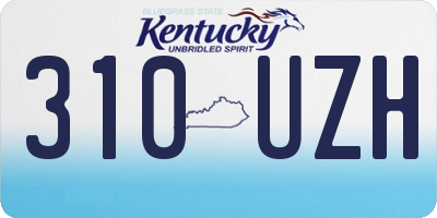 KY license plate 310UZH