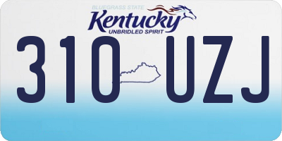 KY license plate 310UZJ