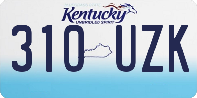 KY license plate 310UZK