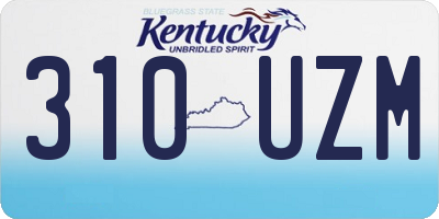 KY license plate 310UZM