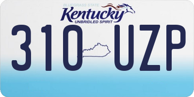 KY license plate 310UZP