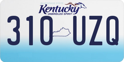 KY license plate 310UZQ