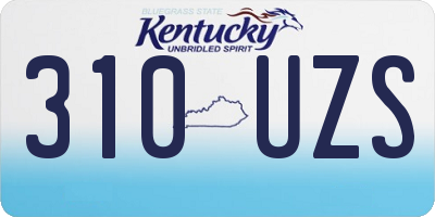 KY license plate 310UZS
