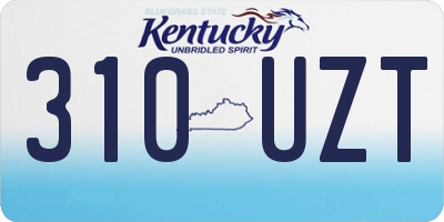 KY license plate 310UZT