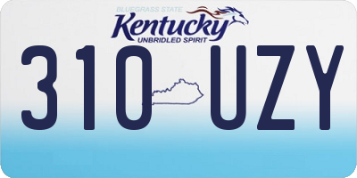 KY license plate 310UZY