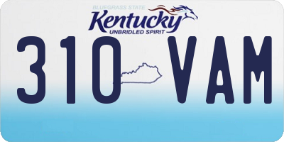 KY license plate 310VAM