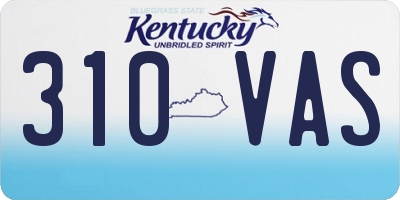 KY license plate 310VAS