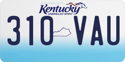 KY license plate 310VAU