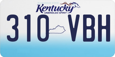 KY license plate 310VBH