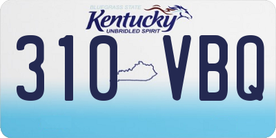 KY license plate 310VBQ