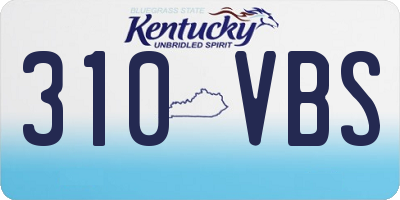 KY license plate 310VBS
