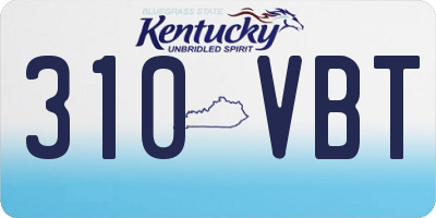 KY license plate 310VBT