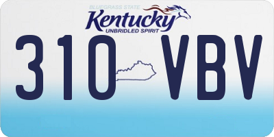 KY license plate 310VBV