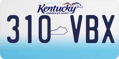 KY license plate 310VBX