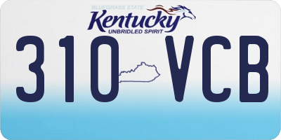 KY license plate 310VCB