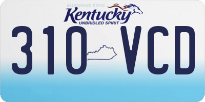 KY license plate 310VCD