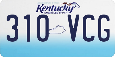 KY license plate 310VCG