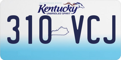 KY license plate 310VCJ
