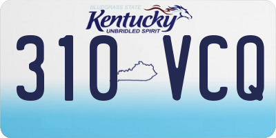 KY license plate 310VCQ