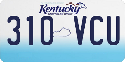 KY license plate 310VCU