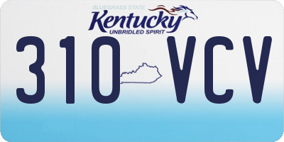 KY license plate 310VCV