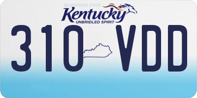 KY license plate 310VDD