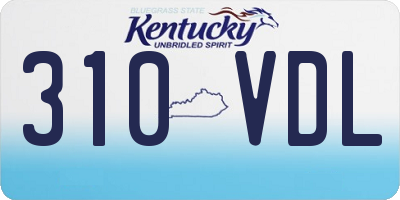 KY license plate 310VDL