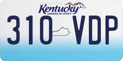KY license plate 310VDP