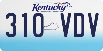 KY license plate 310VDV