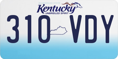 KY license plate 310VDY