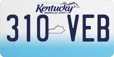 KY license plate 310VEB