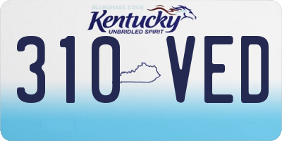 KY license plate 310VED