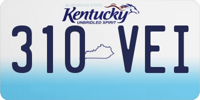 KY license plate 310VEI