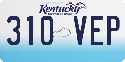 KY license plate 310VEP