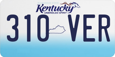 KY license plate 310VER