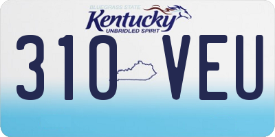 KY license plate 310VEU