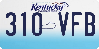 KY license plate 310VFB