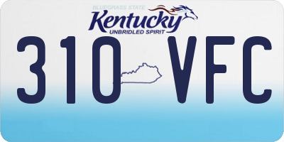 KY license plate 310VFC