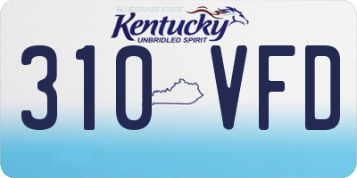 KY license plate 310VFD