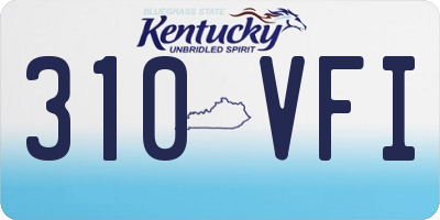 KY license plate 310VFI