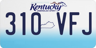 KY license plate 310VFJ